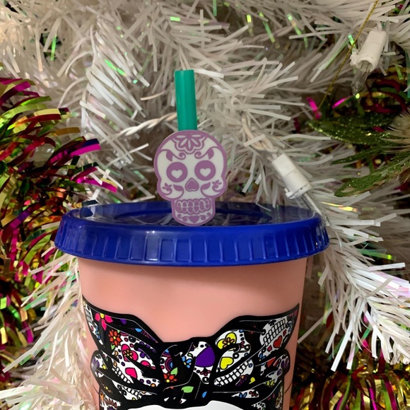 Sugar Skull Straw Toppers - Picture 4 of 6